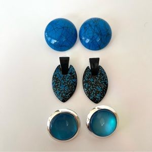 Vintage Set of 3 Earrings 1980s